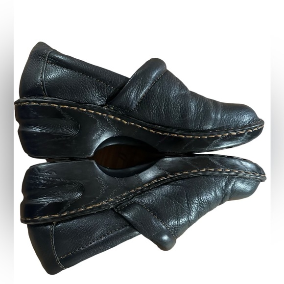 BOC Born Concept Womens Comfort Peggy Slip On Clog Black Leather Size 8.5 B12 - Picture 2 of 7